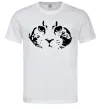 Мужская футболка Cat portrait Белый фото