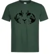 Мужская футболка Cat portrait Темно-зеленый фото
