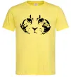 Мужская футболка Cat portrait Лимонный фото