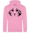 Женская толстовка (худи) Cat portrait Розовый фото