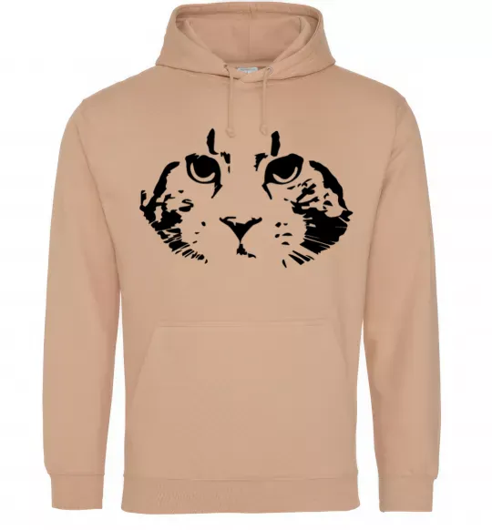 Жіноча толстовка (худі) Cat portrait Пісочний фото