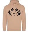 Жіноча толстовка (худі) Cat portrait Пісочний фото