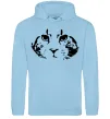 Женская толстовка (худи) Cat portrait Голубой фото