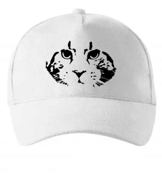 Кепка Cat portrait Белый фото