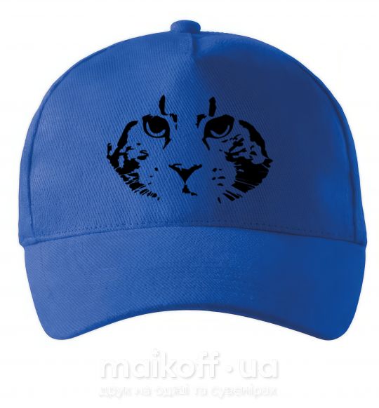 Кепка Cat portrait Ярко-синий фото