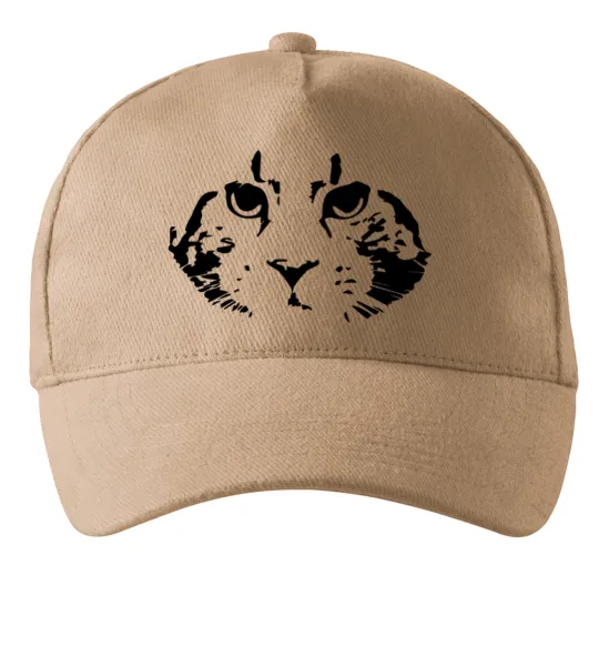 Кепка Cat portrait Песочный фото