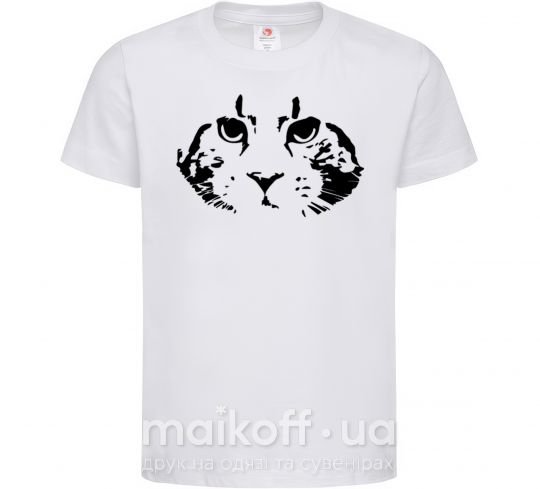 Детская футболка Cat portrait Белый фото