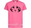 Детская футболка Cat portrait Ярко-розовый фото