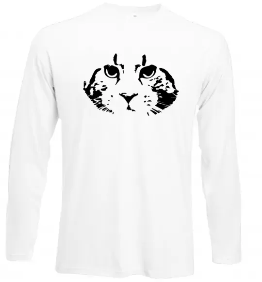 Лонгслив Cat portrait Белый фото