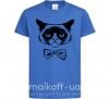 Детская футболка Grumpy cat with the bow Ярко-синий фото