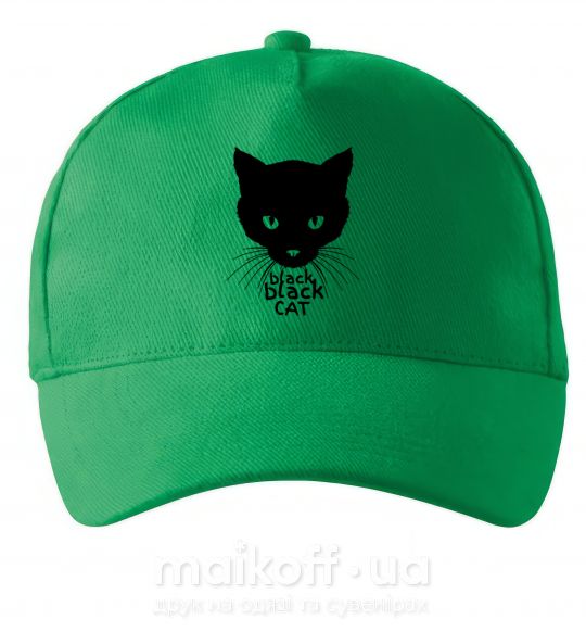 Кепка Black black cat Зеленый фото