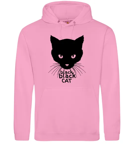 Жіноча толстовка (худі) Black black cat Рожевий фото