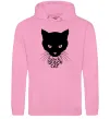 Жіноча толстовка (худі) Black black cat Рожевий фото
