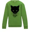 Детский Свитшот Black black cat Лаймовый Детский Свитшот Black black cat Лаймовый фото