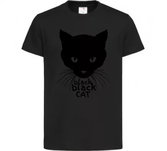 Детская футболка Black black cat Черный фото