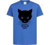 Детская футболка Black black cat Ярко-синий фото