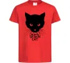 Детская футболка Black black cat Красный фото