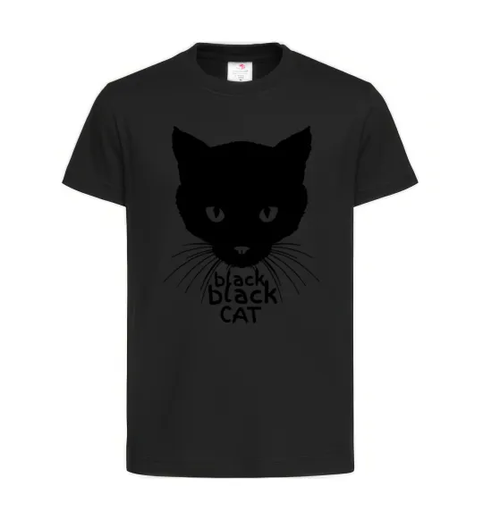 Детская футболка Black black cat Черный фото