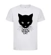 Детская футболка Black black cat Белый фото