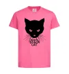 Детская футболка Black black cat Ярко-розовый фото