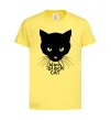 Детская футболка Black black cat Лимонный фото