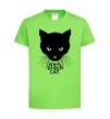 Детская футболка Black black cat Лаймовый фото