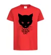 Детская футболка Black black cat Красный фото