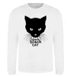 Світшот Black black cat Білий фото