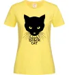 Женская футболка Black black cat Лимонный Женская футболка Black black cat Лимонный фото