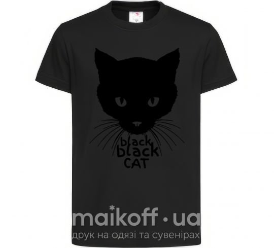 Дитяча футболка Black black cat Чорний фото