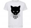 Детская футболка Black black cat Белый фото