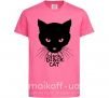 Детская футболка Black black cat Ярко-розовый фото