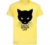 Дитяча футболка Black black cat Лимонний фото