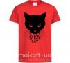 Дитяча футболка Black black cat Червоний фото