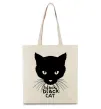 Эко-сумка Black black cat Бежевый Эко-сумка Black black cat Бежевый фото