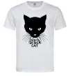 Мужская футболка Black black cat Белый фото