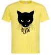 Мужская футболка Black black cat Лимонный фото