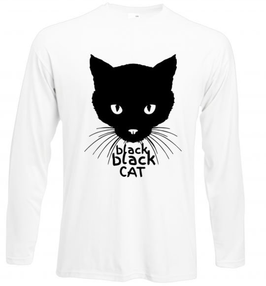 Реглан Black black cat Білий фото