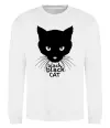 Світшот Black black cat Білий фото