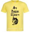 Мужская футболка Any problems dude Лимонный фото