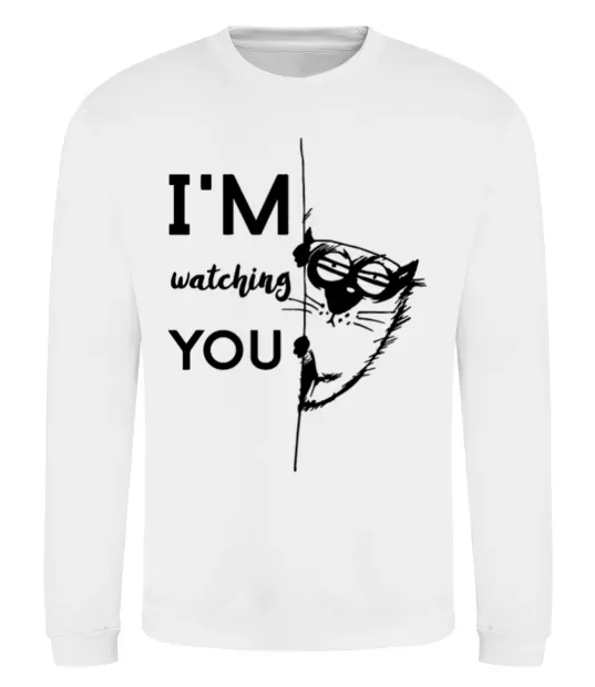 Свитшот I'm watching you Белый фото