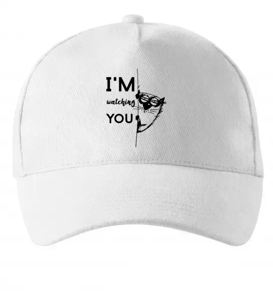 Кепка I'm watching you Білий фото