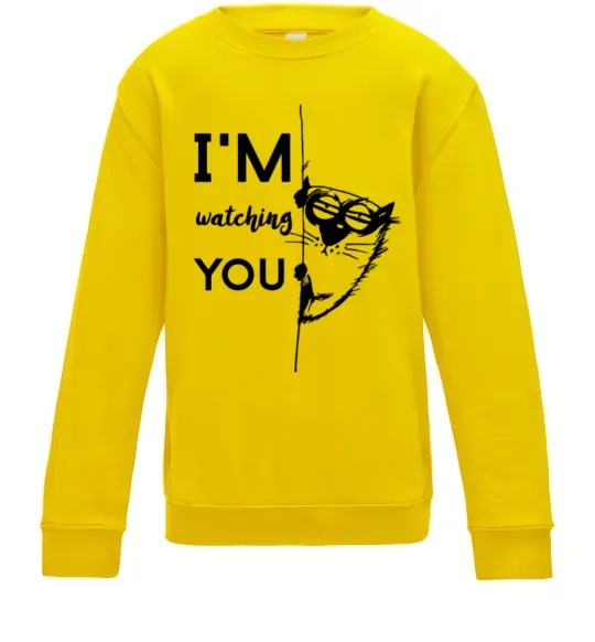 Дитячий світшот I'm watching you Сонячно жовтий фото
