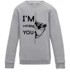 Дитячий світшот I'm watching you Сірий меланж фото