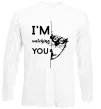 Лонгслів I'm watching you Білий фото