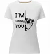 Женская премиум футболка I'm watching you Белый фото