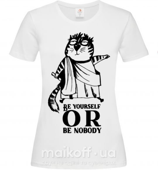 Жіноча футболка Be yourself or be nobody Білий фото
