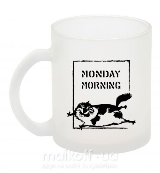 Чашка скляна Monday morning Фроузен фото