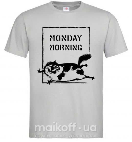 Чоловіча футболка Monday morning Сірий фото