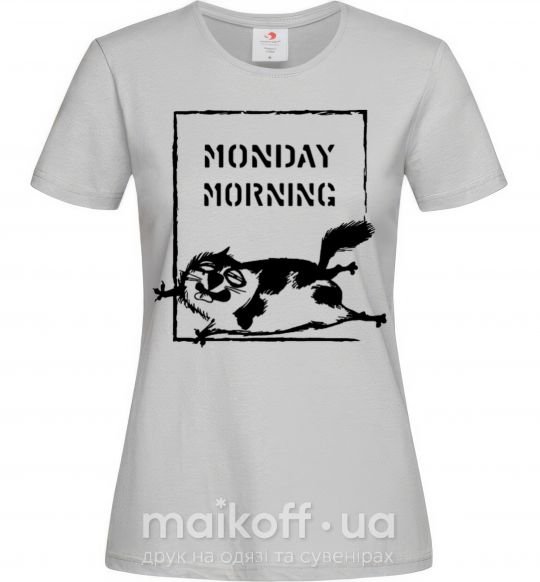 Женская футболка Monday morning Серый фото